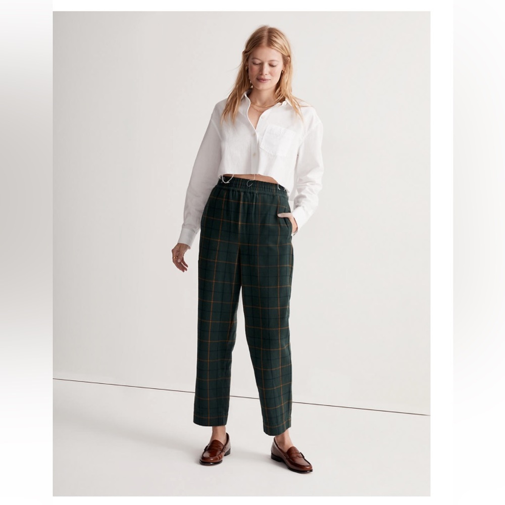 Madewell Hutson Pull - On Tapered Pants in Plaid